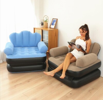 Materasso Matrimoniale Gonfiabile 203x152x46cm Autogonfiabile Bauer Blu - Foto 6