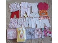 baby girl's clothes bundle age 0-3 months / newborn