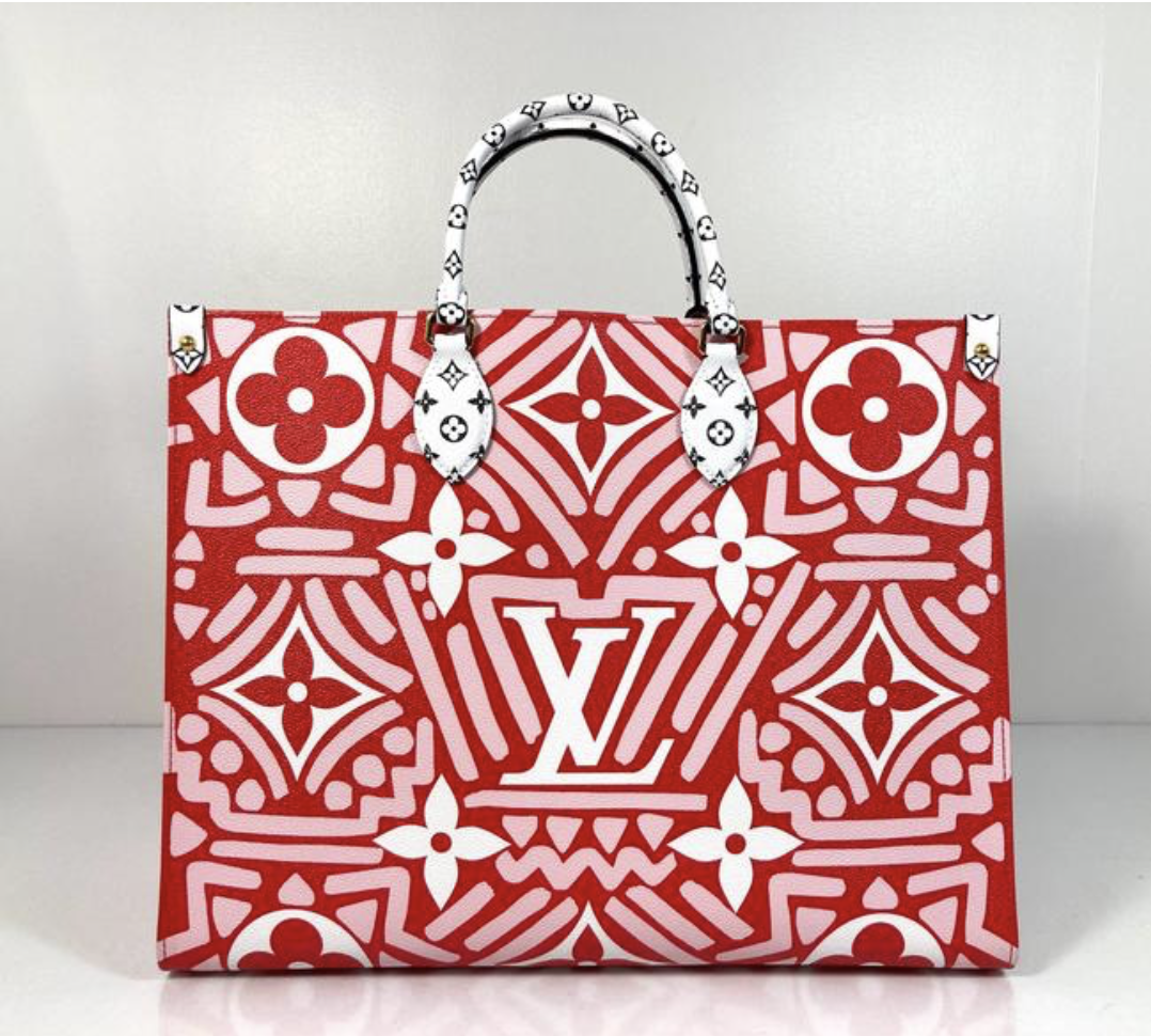Louis Vuitton Limited Edition Crafty Giant Monogram Onthego GM in Red and Pink 4