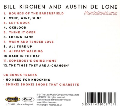 BILL KIRCHEN / AUSTIN DELONE TRANSATLANTICANA NEW CD