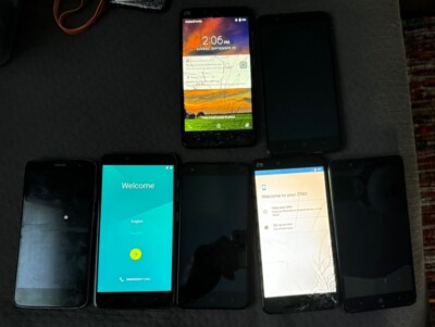 Lot of 7 ZTE Z982 Z983 Z963 Z Max Blade X Max Cell Phone