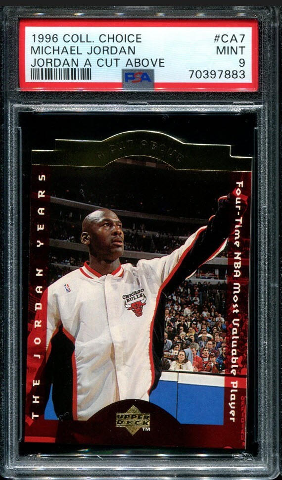 PSA 9 MINT 1996 COLLECTORS CHOICE MICHAEL JORDAN #CA7 BULLS
