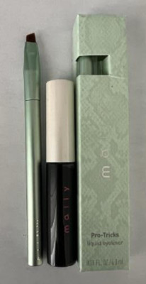 Mally Pro-Tricks Liquid Eyeliner in Black with Brush, Full Size - New in Box