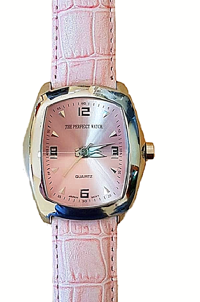 Orologio Donna The Perfect Watch Pelle Rosa Vetro Prismatico Strass Quarzo Baf
