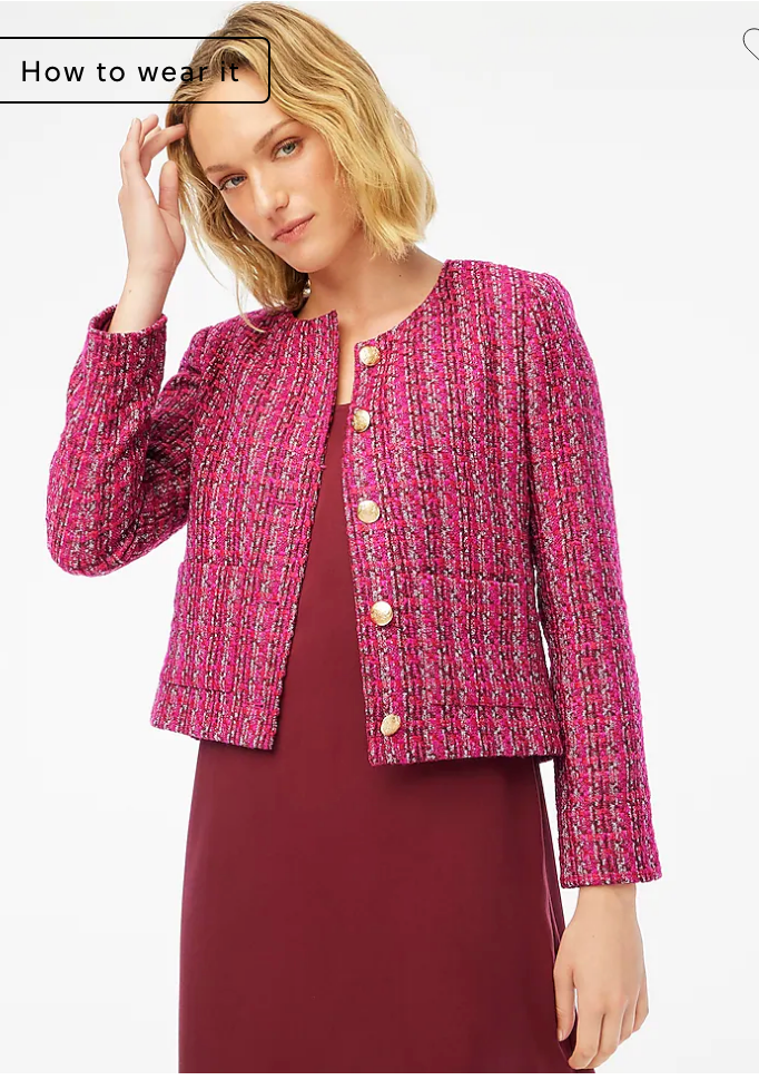 Sサイズ　LADY LIKE PRINT TWEEDS JACKET Tweed Jacket 4 (Ladylike) - Jodie's Touch of Style