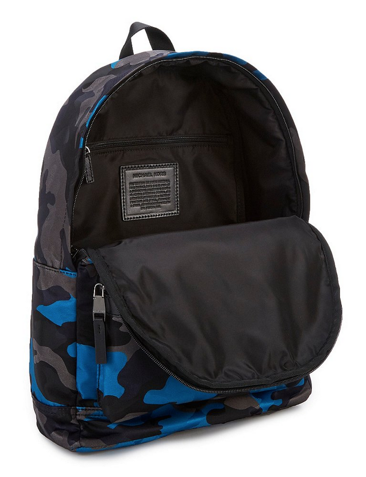 Michael Kors Mens Kent Large Backpack Midnight Camouflage Army Black