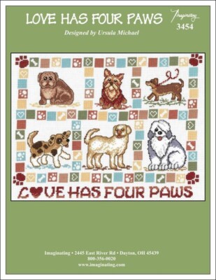 Love Has Four Paws Cross Stitch Pattern