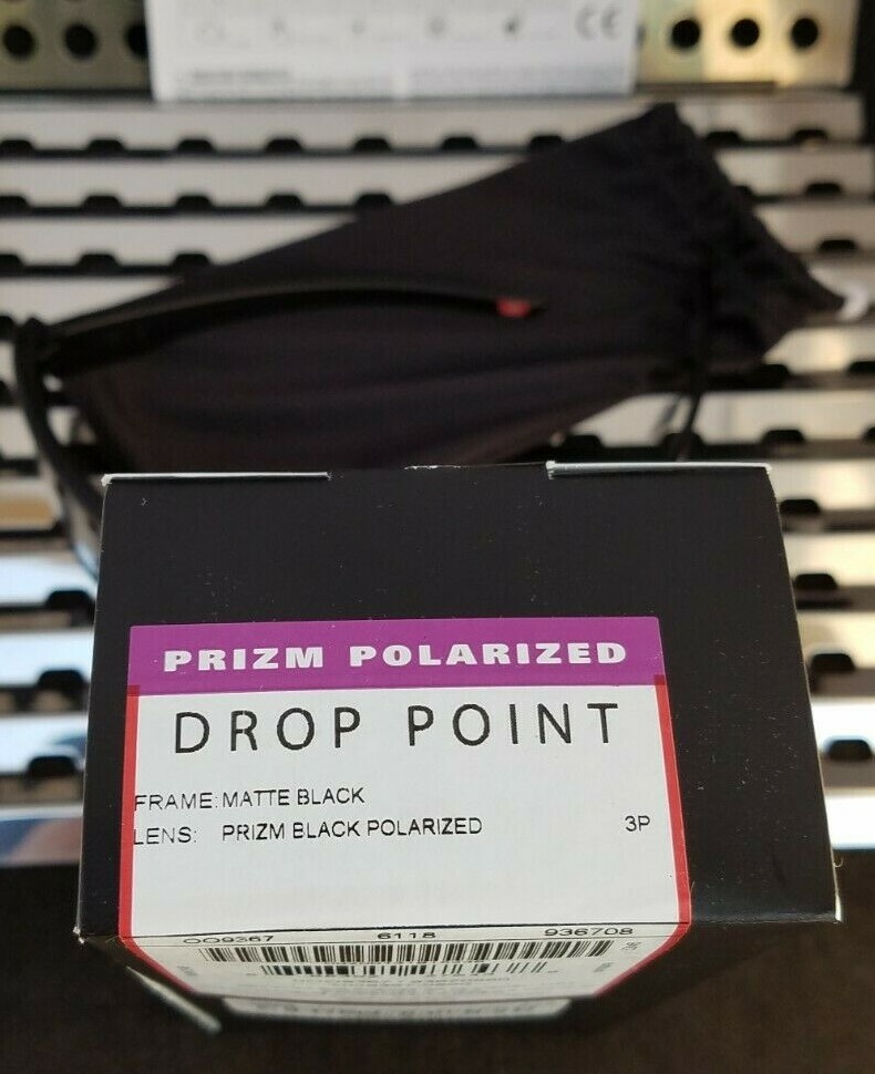 Pre-owned Oakley Drop Point 9367-0860 Sunglasses Matte Black W/ Prizm Black Polarized