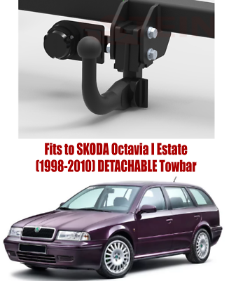 DETACHABLE Tow Bar For SKODA Octavia I Estate 1998 2010 13 Pin Kit V060 1