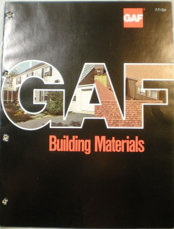 GAF ASBESTOS Building Board Asphalt Roof Shingles Cement Materials Catalog