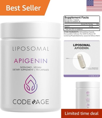Liposomal Apigenin Supplement, 3-Month Supply, Daily Flavonoid Chamomile Extr...