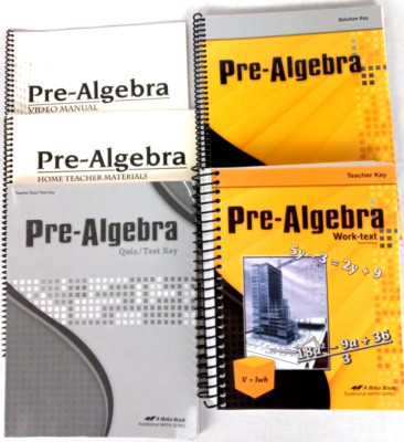 Abeka Pre-Algebra 3rd Ed. Teacher Keys & Manuals Grades 7-12 A Beka