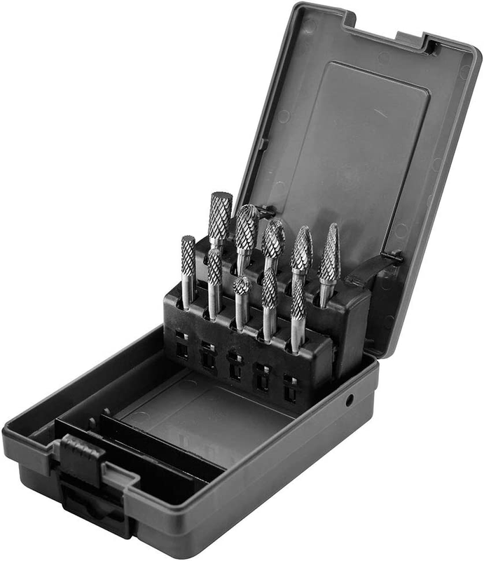 Juego De Fresas De Carburo De Tungsteno De Corte Doble De Esmeriladora De 10 Pzs