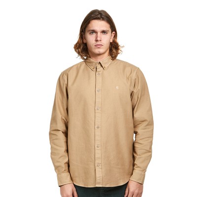 

Carhartt WIP Bolton LS Lifestyle Рубашка Мужчины кочевник, Бежевый, Carhartt WIP Bolton LS Lifestyle Shirt