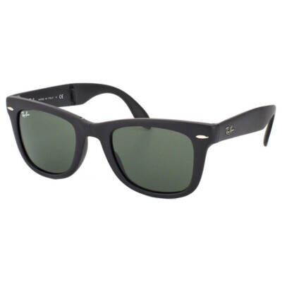 Ray-Ban Wayfarer Folding Classic Black/Green Square Sunglasses RB4105 601S 50-22