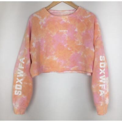 White Fox x Sarah s Day Limited Edition Tie DyeCropped Sweatshirt and Shorts Set