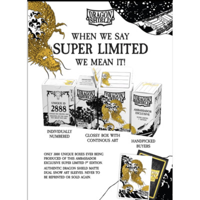Ambassador Exclusive SUPER LIMITED! Dragon Shield 1st Edition Art Sleeves