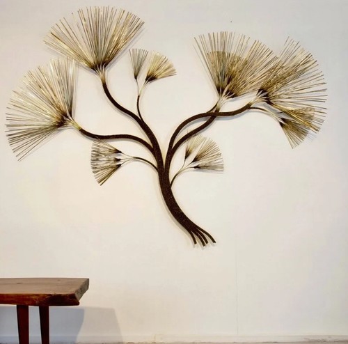 MCM C. Jere Monumental 69” Metal Tree Wall Sculpture “China