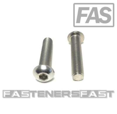(10) 5/16-24X1-1/2 Button Head Socket Cap Screw Stainless Steel FINE THREAD