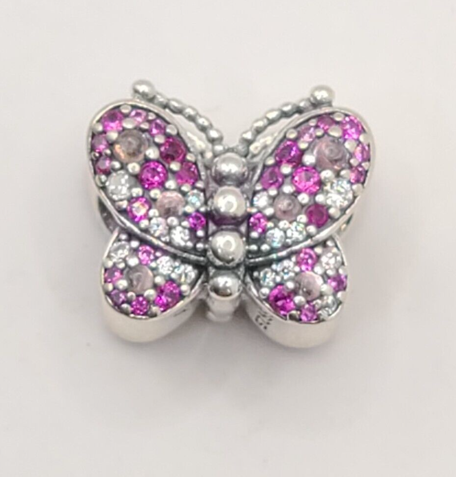 Authentic Pandora Dazzling Pink Butterfly Charm 797882 | eBay