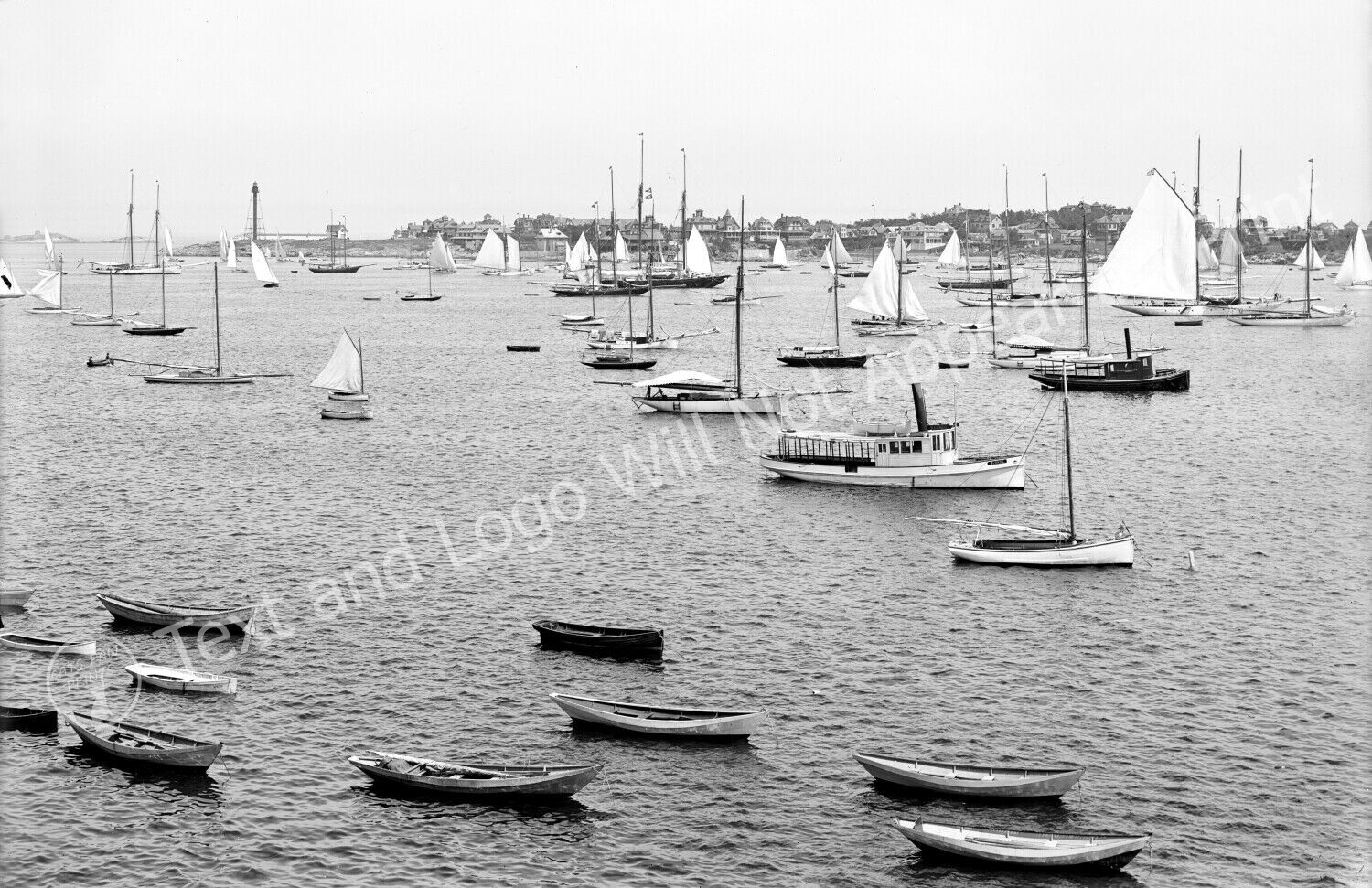 1900-1906 Marblehead Harbor, Massachusetts Vintage Photograph 11" x 17" Reprint