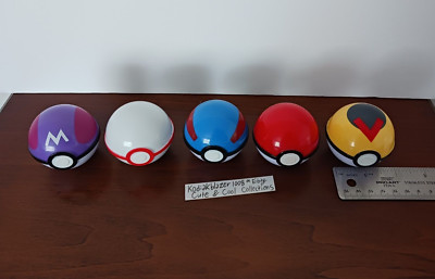Set of 5 Mini  1.5'' Pokemon Ball Pokeball Master Great Level Premier Horizons