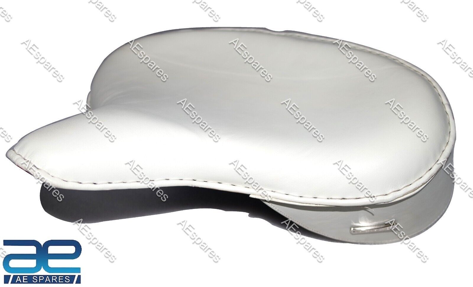 Police Solo Seat Leather White For Harley Shovelhead Bobber Chopper  