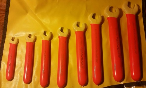 8 pc Cementex IBEWS Insulated Open End Wrenches  3/8