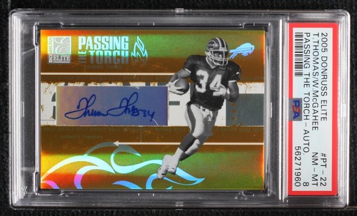 2005 Donruss Elite Thurman Thomas Willis McGahee #PT-22