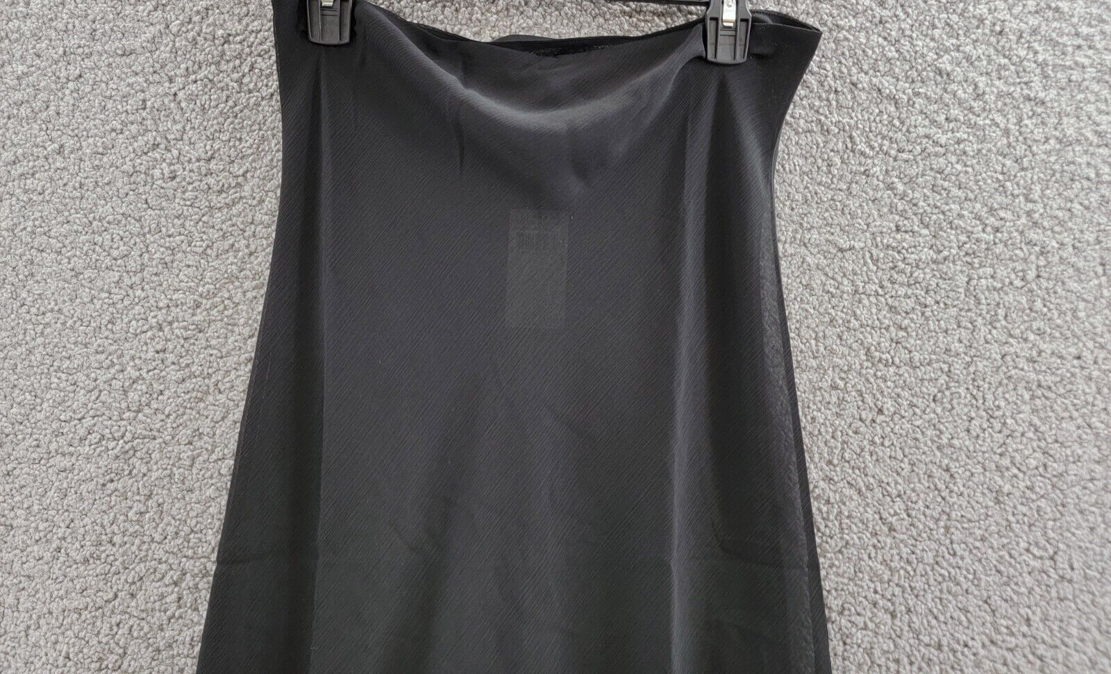 Lioness Devon Maxi Skirt Womens S Black Semi Sheer Straight Elastic Waist PullOn - Picture 2 of 12