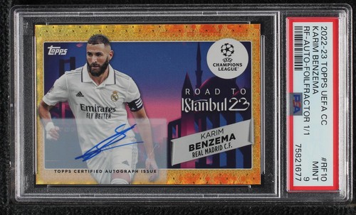 2022 KARIM BENZEMA 105/199 TOPPS MERLIN UEFA CHAMPIONS