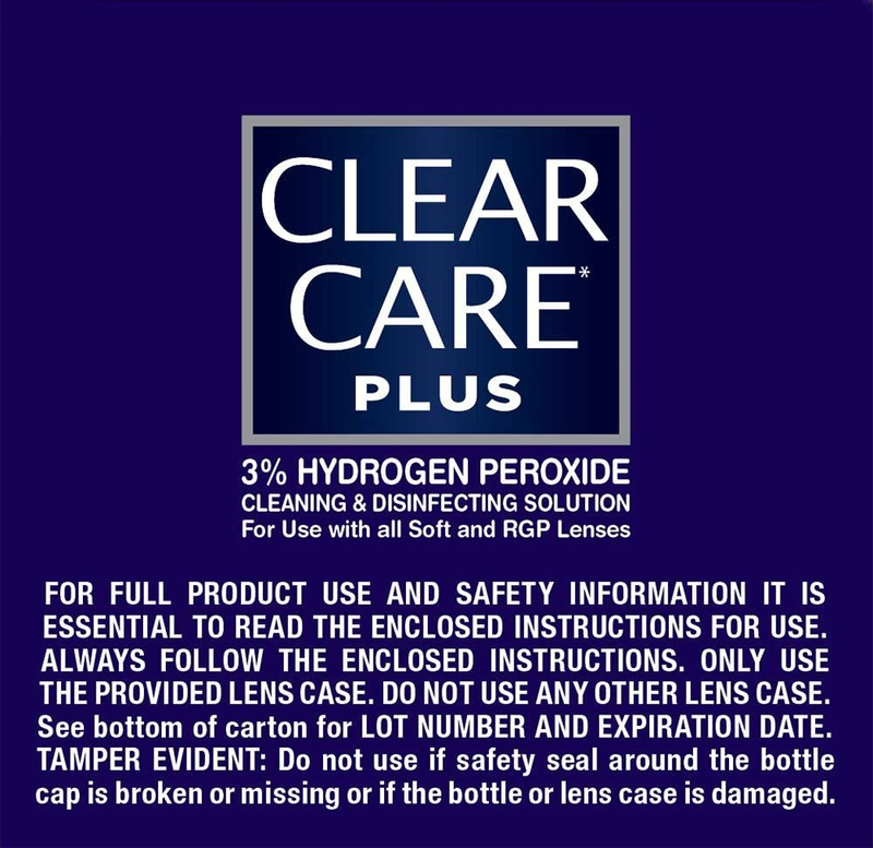 Plus Cleaning and Disinfecting Solution with Lens Case, Clear, 12 Fl Oz