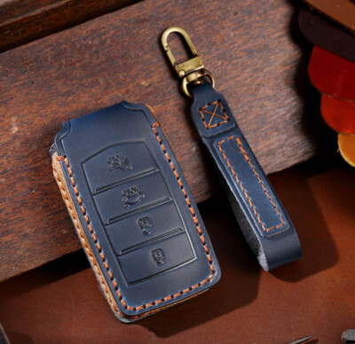 For Genesis g70 g80 g90 2021 2022 Leather Smart Car Key Fob Case Cover USA