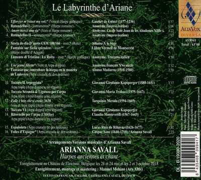ARIANNA SAVALL - LE LABYRINTHE D'ARIANE NEW CD