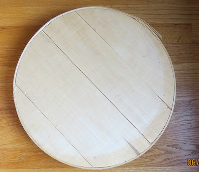 ROUND RUSTIC BENTWOOD BOX UNFINISHED UNPAINTED SURFACE  PINE WOOD  A6013