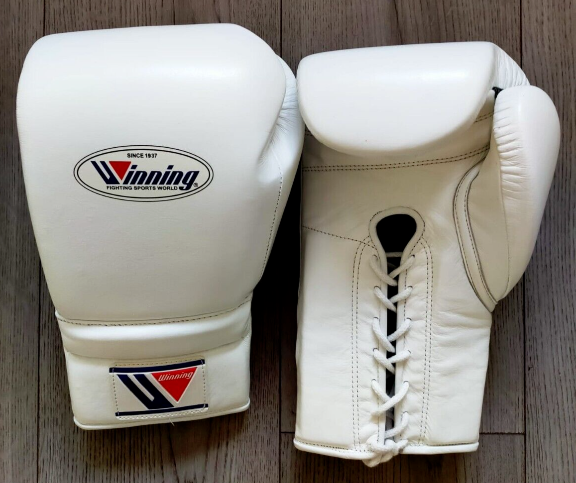 winning boxing gloves 16z white color winning boxing gloves In All