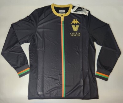 Venezia FC 2023/2024 Kappa Home Black Long Sleeve Jersey Shirt M-2XL NWT w/ Bag