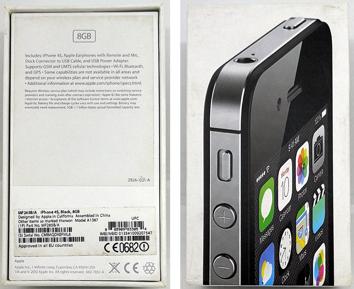 Apple iPhone 4 s本体 ブラック　箱　説明書　DOCKケーブル付き Apple iPhone 4 s本体 ブラック 箱 説明書 DOCKケーブル付き