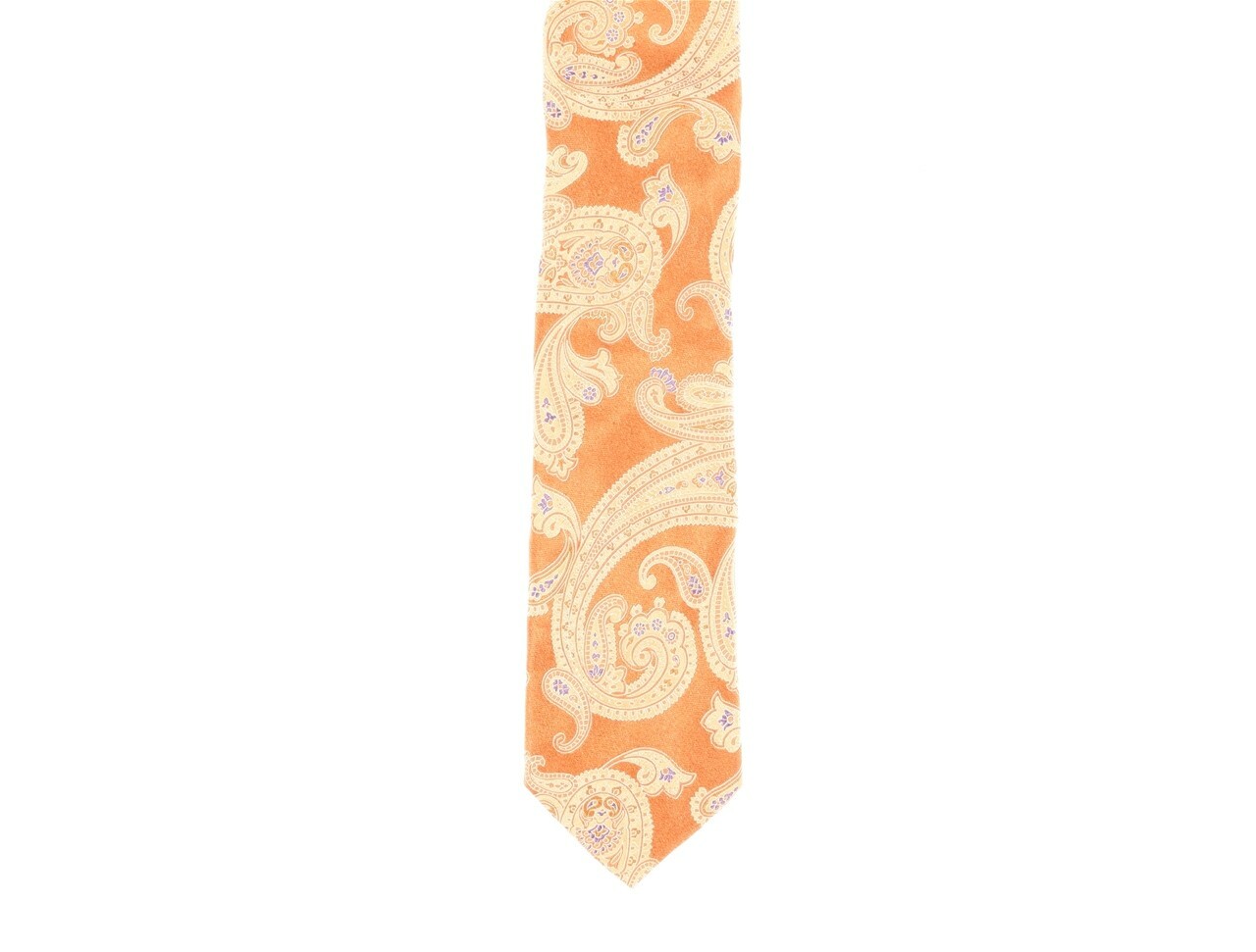 John W. Nordstrom Orange Silk Men's Paisley Tie $89