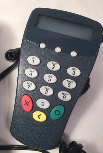 Equinox T4205 Credit Card Terminal w/ Pin Pad P1300 & AC Adapter. (C1)