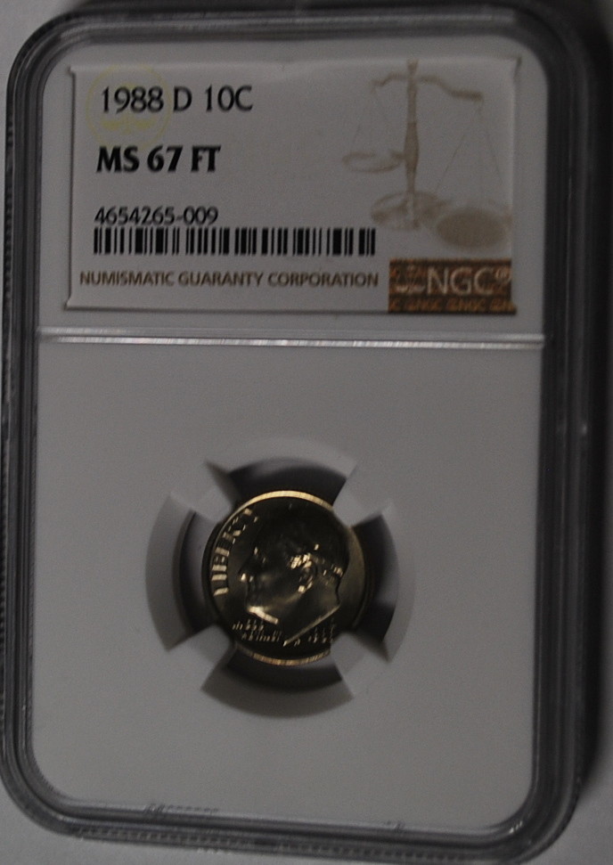 DRC シュブール 1988 1988 - D NGC MS 67 FT Roosevelt Dime ** | eBay