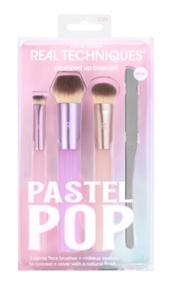 NEW NIP real techniques Pastel Pop Plumped Up Base Makeup Brush Set