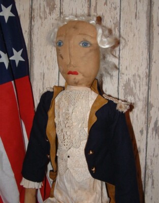 Primitive Folk Art Americana George Washington Doll Pattern - Sewing Craft