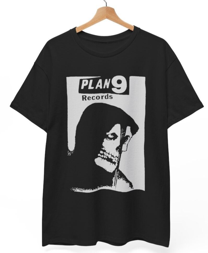 Plan 9 records T-Shirt, Misfits, Samhain, Danzig, Black Flag, Circle, Unisex tee