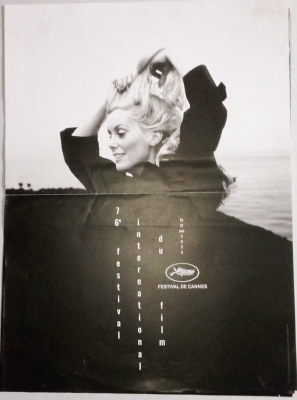 Affiche CinÃ©Ma76eme Festival De Cannes 2023 40x60cm  - PliÃ©E - Catherine Deneuve