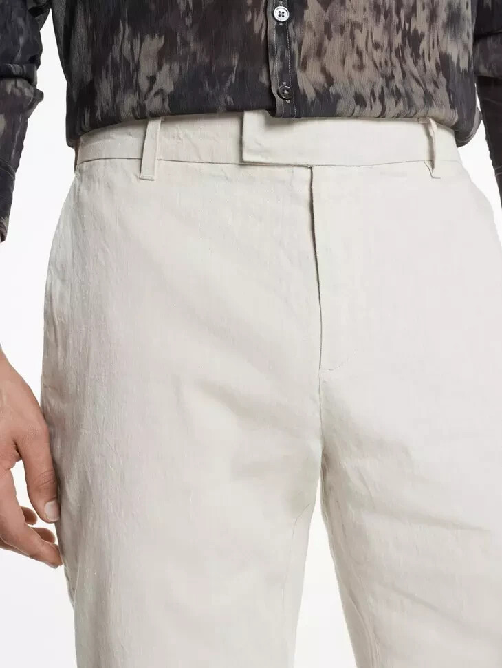Pre-owned John Varvatos $698  Mercer Pants In Macadamia Size:46