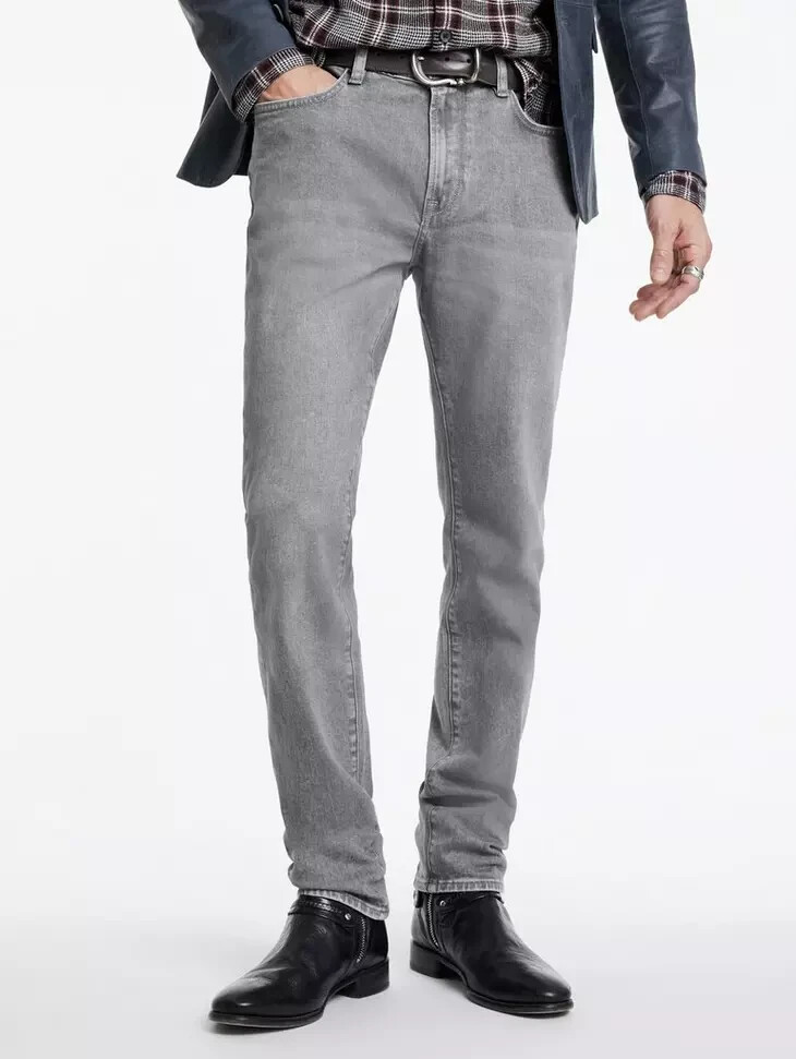 Pre-owned John Varvatos $288  J702-javier Wash In Beluga/white Size:33
