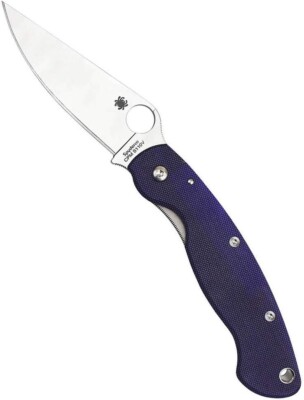 Spyderco C36GPDBL 4'' Plain Edge Dark Blue CPM S110V Folding Pocket Knife