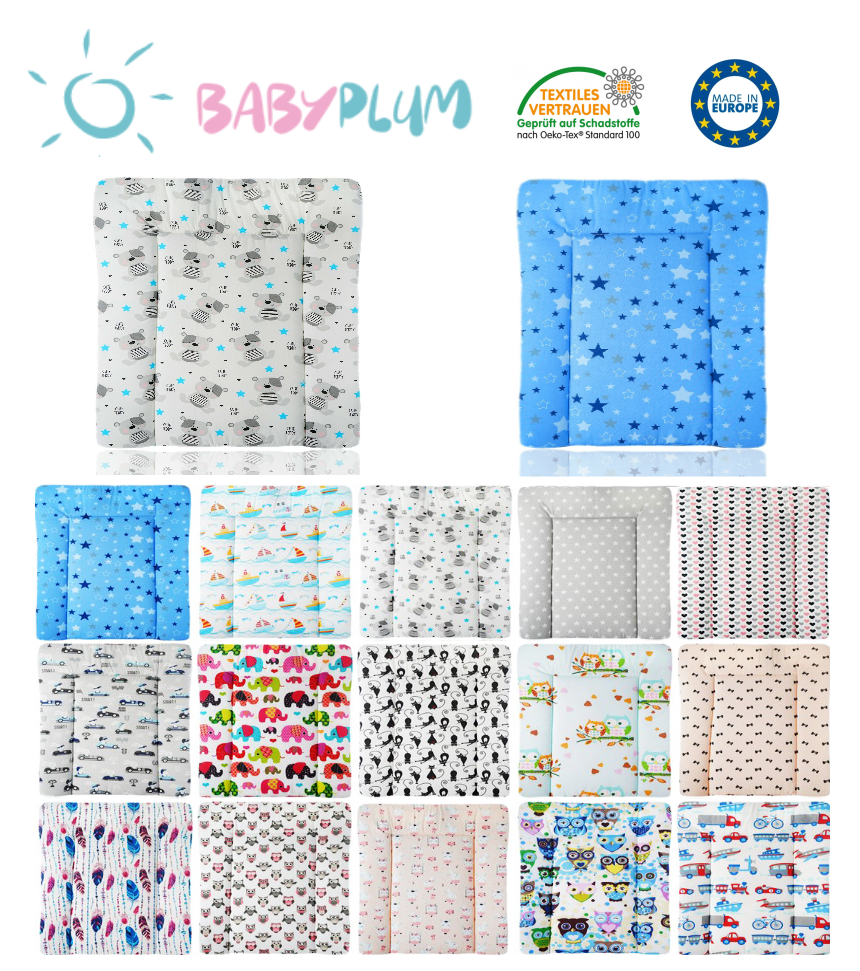 Wickelauflage Baby 50x70 cm NEU Design 100% Baumwolle Öko-Tex Standard 100