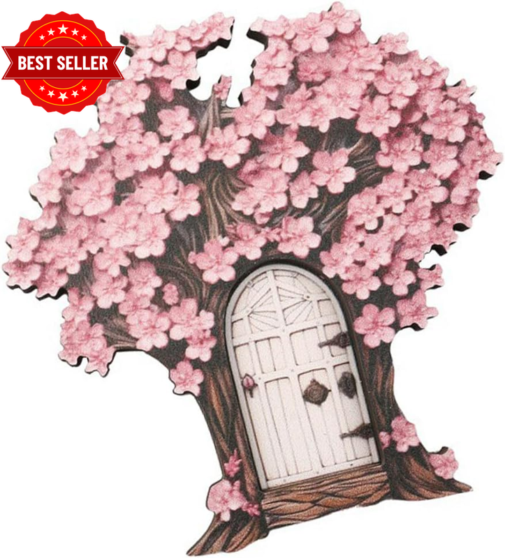 Enchanted Fairy Door for Garden - Handcrafted Miniature Gnome Door, Whimsical Fa